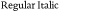Regular Italic