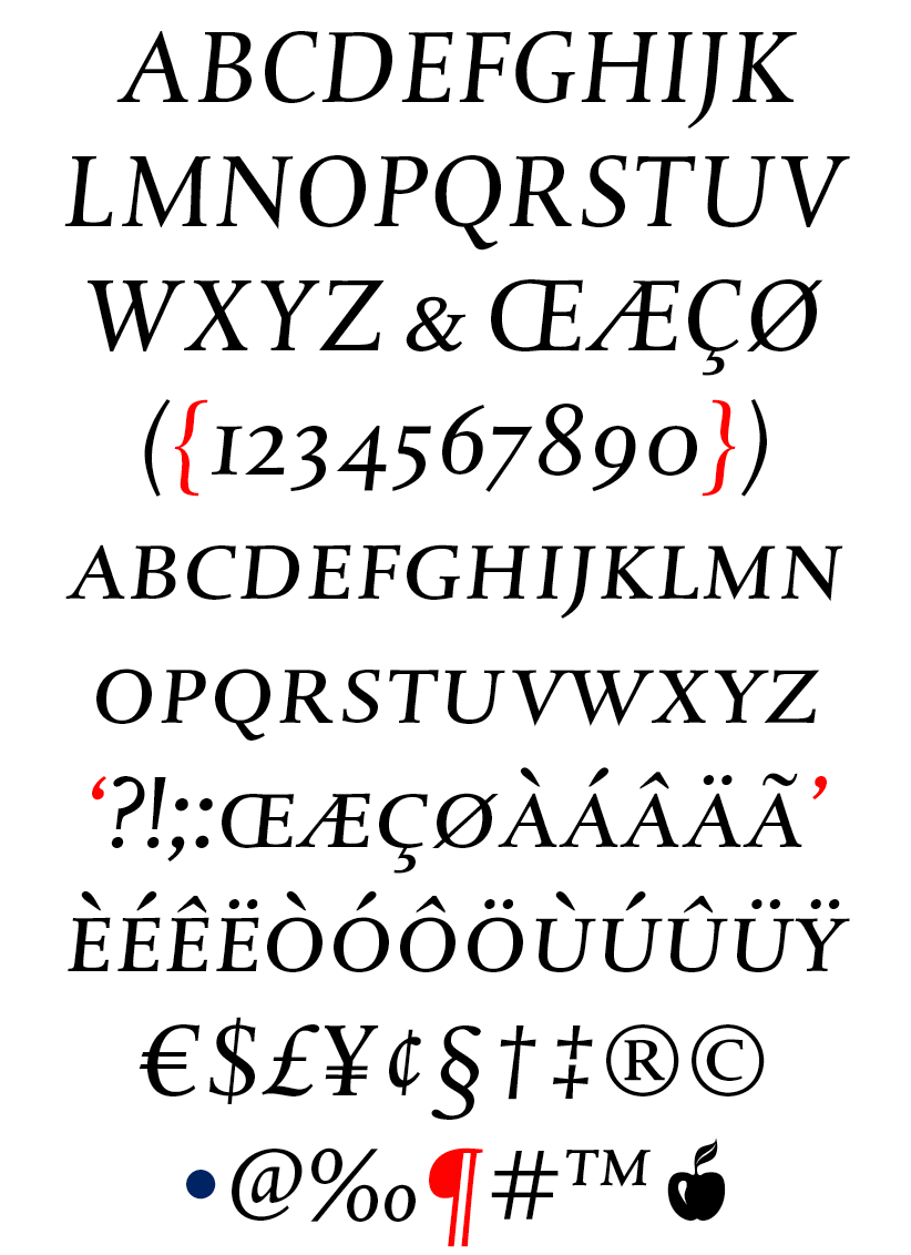 DTL Albertina Caps Book Italic