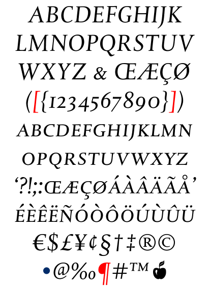 DTL Albertina Caps Regular Italic