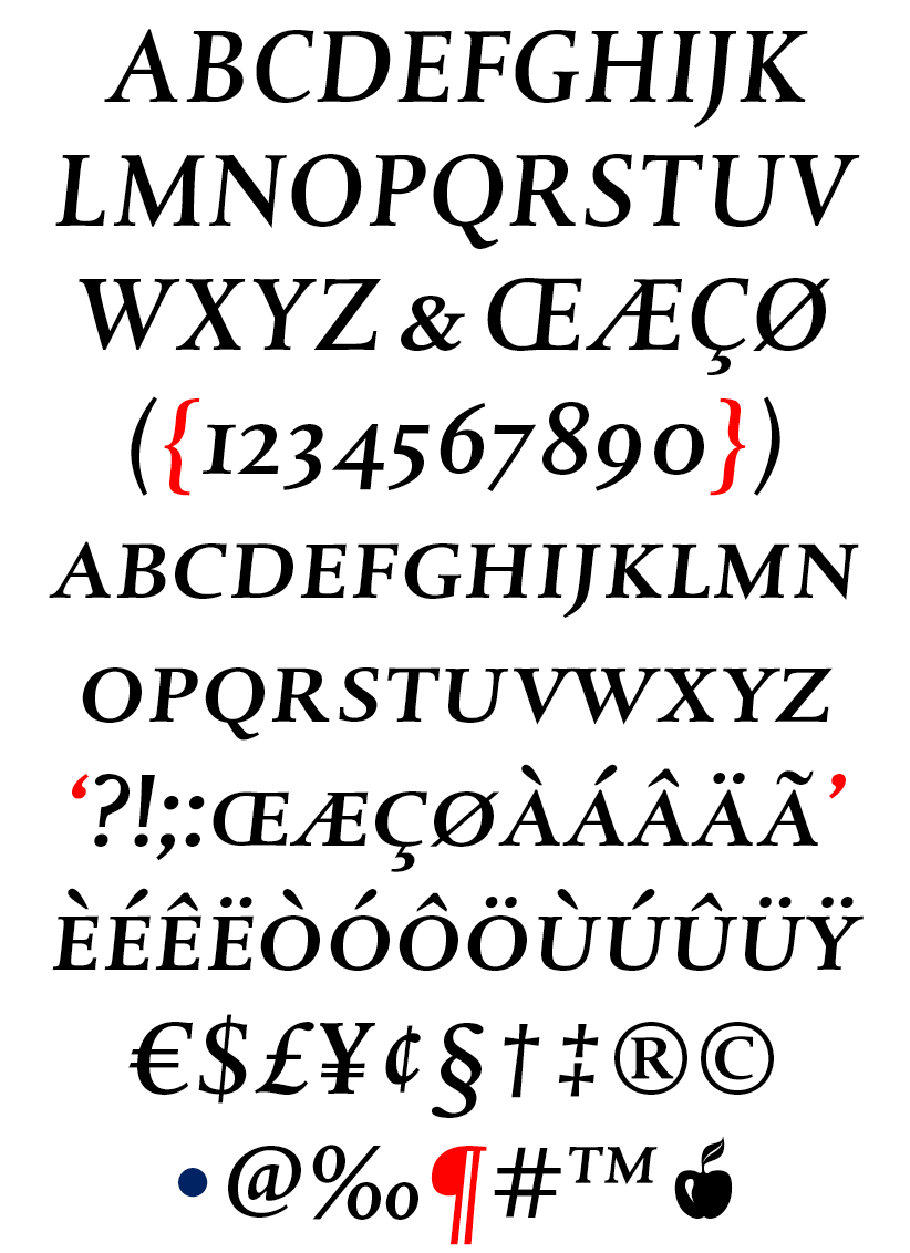 DTL Albertina Caps Medium Italic