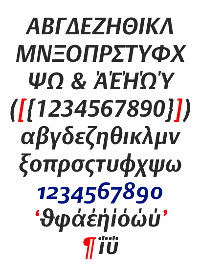 DTL Argo Greek Bold Italic