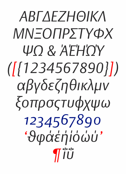 DTL Argo Greek Light Italic