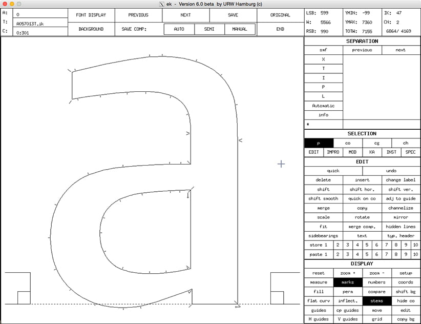 DTL Argo lowercase a in IKARUS format