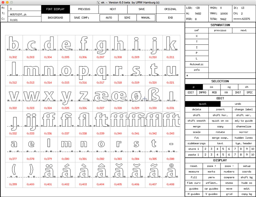 DTL Argo lowercase a in IKARUS format