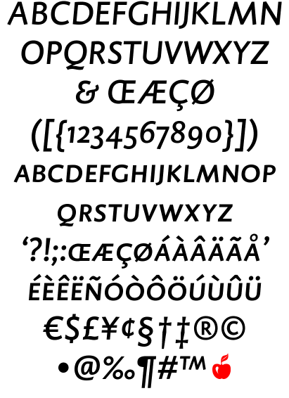 DTL Caspari | Caps Medium Italic