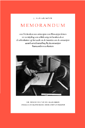 Cover of Jan van Krimpen's Memorandum