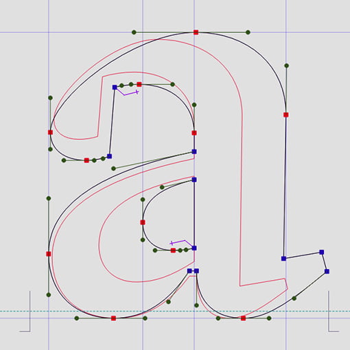 Lowercase a of DTL Estuary