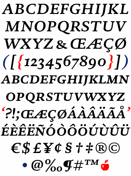 DTL Documenta Caps Medium Italic