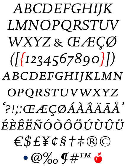 DTL Documenta Caps Regular Italic