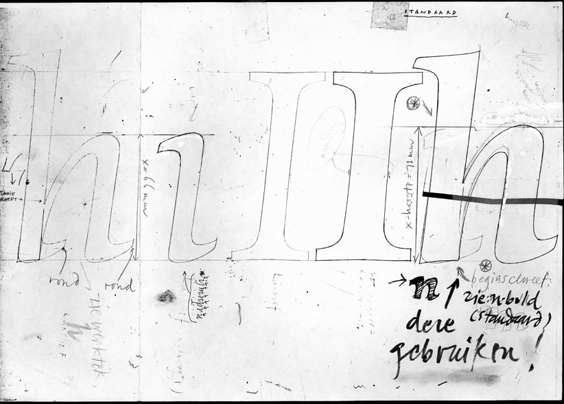 Template for working drawings of DTL Dorian