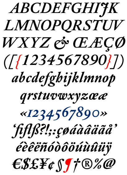 DTL Elzevir Bold Italic