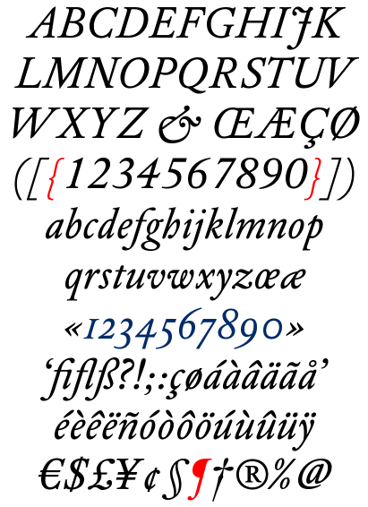 DTL Elzevir Book Italic