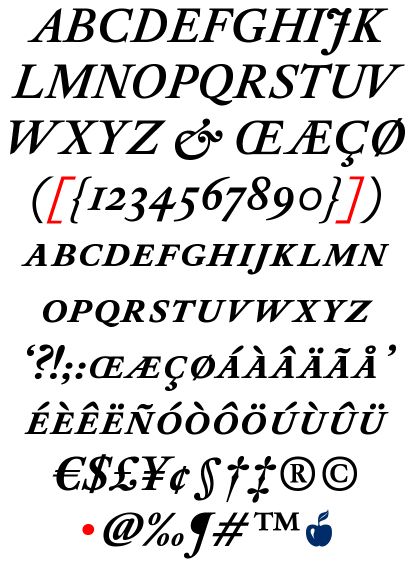 DTL Elzevir Caps Bold Italic