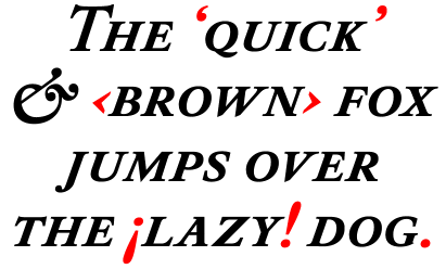 DTL Elzevir Caps Bold Italic