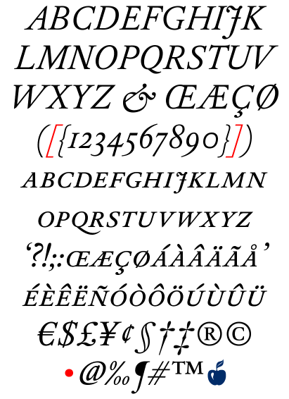 DTL Elzevir Caps Italic