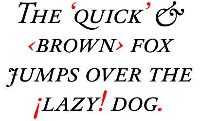 DTL Elzevir Caps Italic