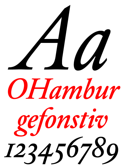 DTL Elzevir Medium Italic