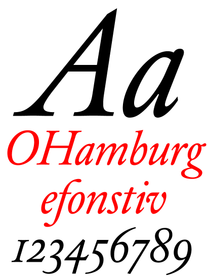 DTL Elzevir Regular Italic