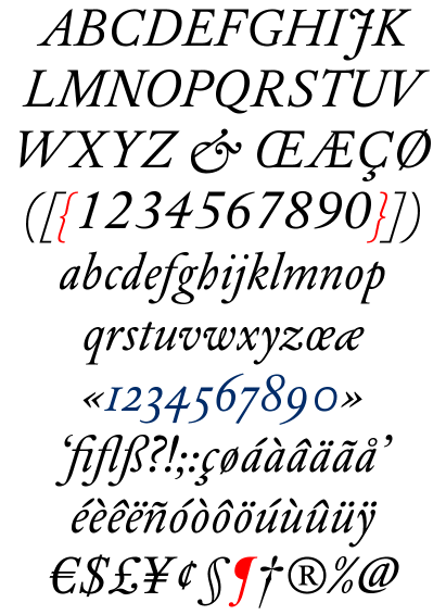 DTL Elzevir Regular Italic