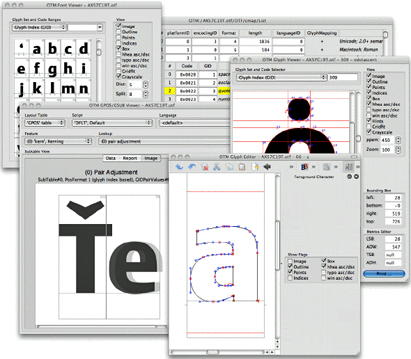 Editing OpenType and TrueType fonts in DTL OTMaster