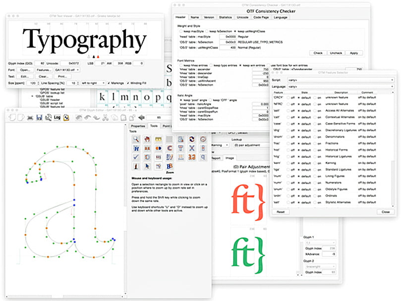 Editing OpenType and TrueType fonts in DTL OTMaster