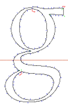 Lower-case g from DTL Romulus
