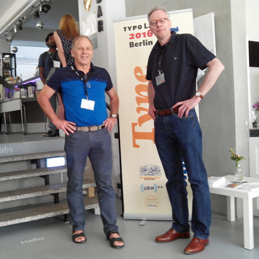 Jürgen Willrodt and Frank E. Blokland at TYPO Labs 2016