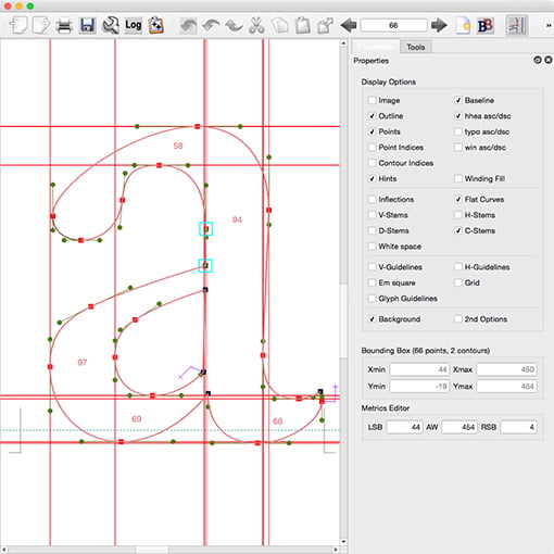 DTL OTMaster 8.9: Glyph Editor