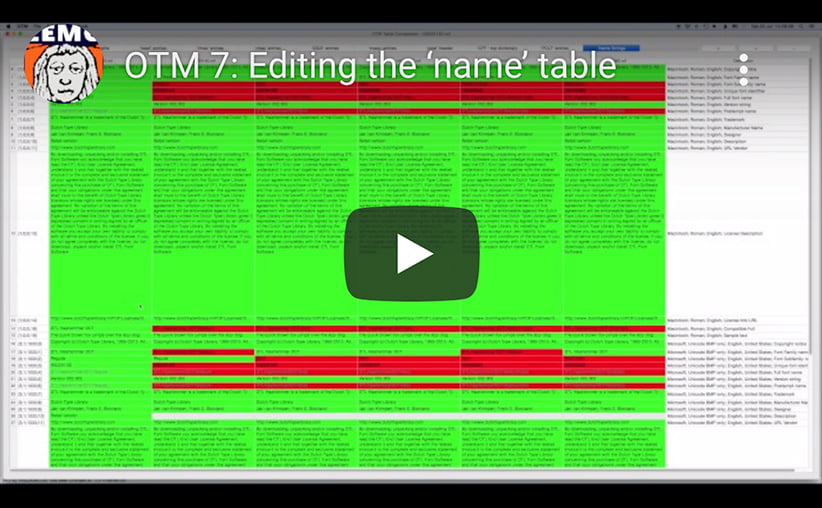 OTM name-table editor