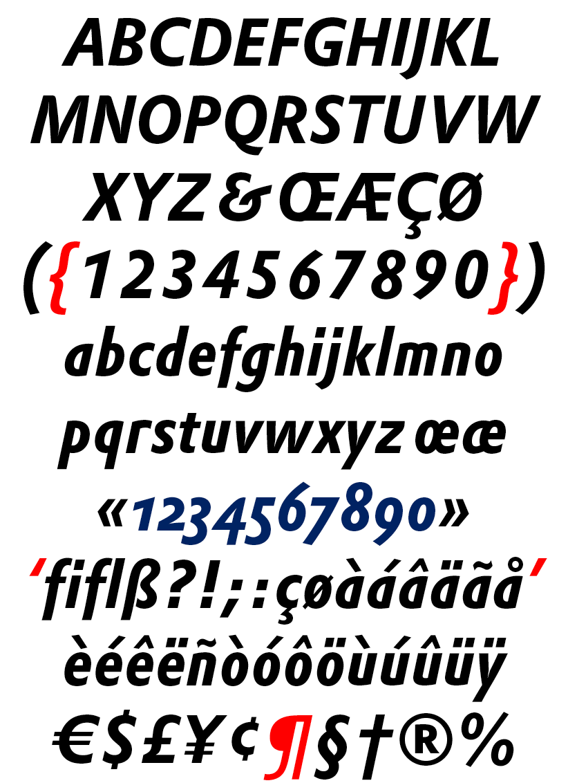 DTL Prokyon Condensed Bold Italic