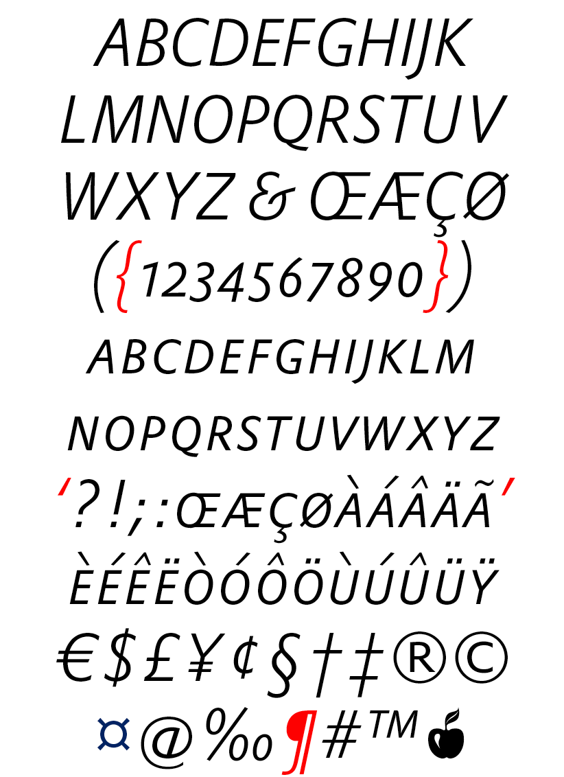 DTL Prokyon Condensed Caps Light Italic