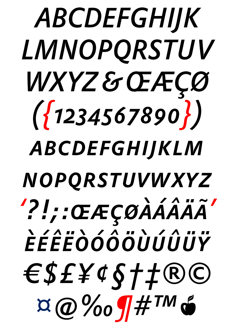 DTL Prokyon Condensed Caps Medium Italic