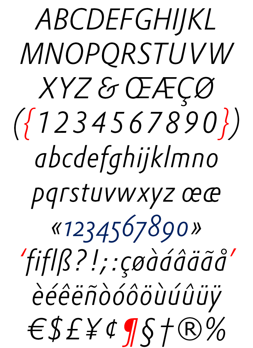 DTL Prokyon Condensed Light Italic