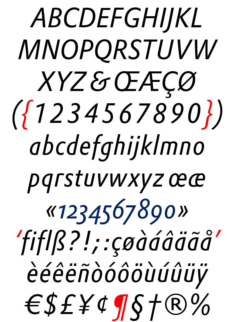 DTL Prokyon Condensed Regular Italic