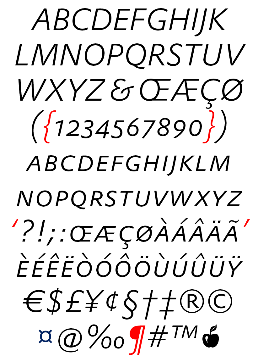 DTL Prokyon Caps Light Italic