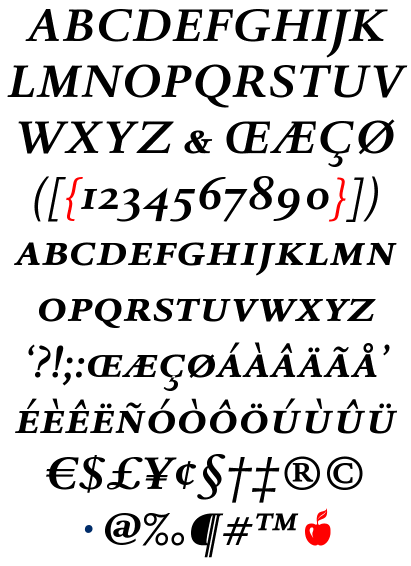 DTL Romulus Text Caps Bold Italic