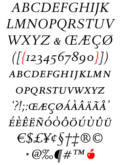 DTL Romulus Text Caps Italic