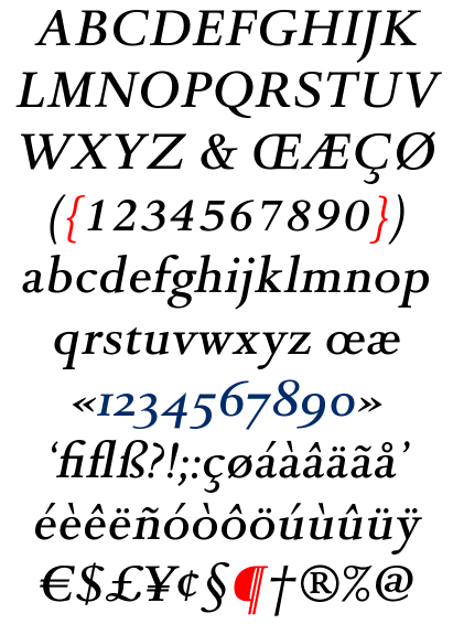 DTL Romulus Text Medium Italic