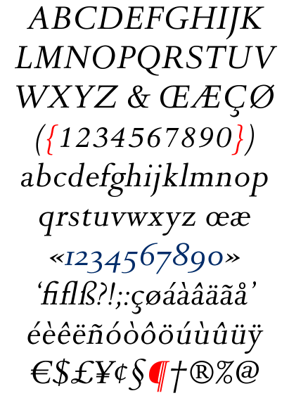 DTL Romulus Text Regular Italic