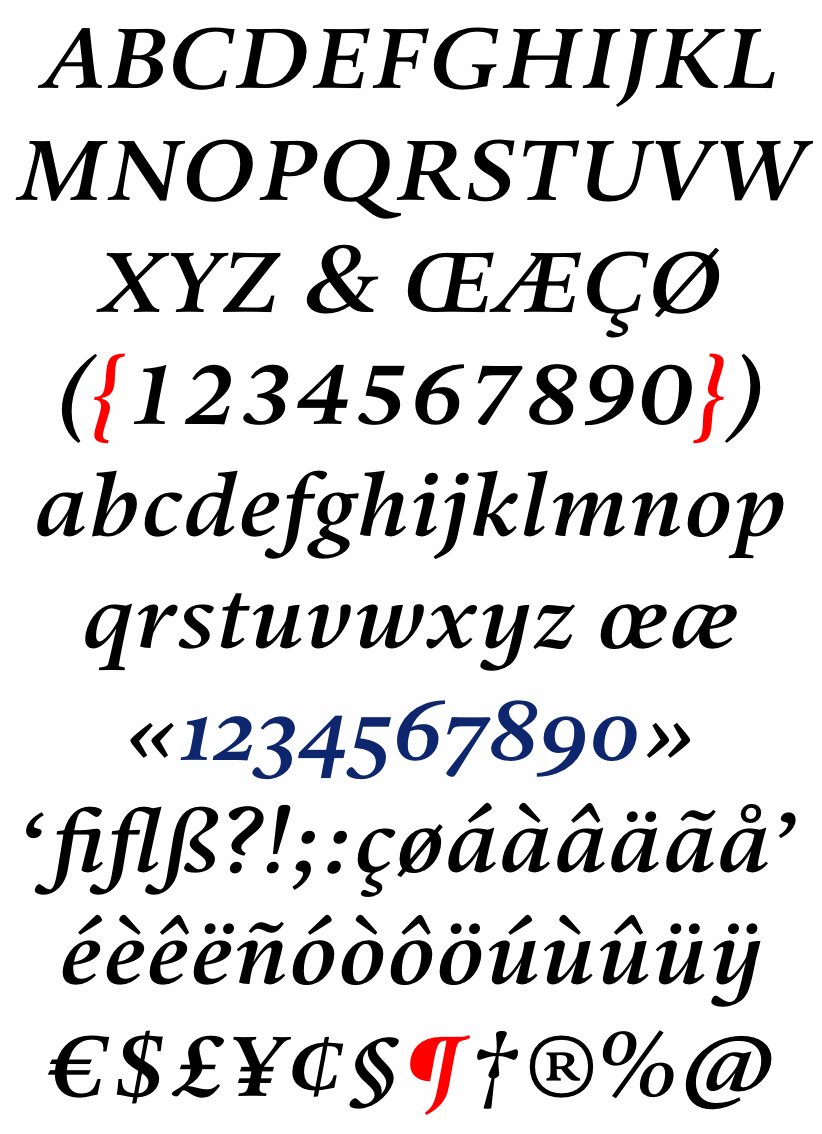 DTL Valiance Text Medium Italic