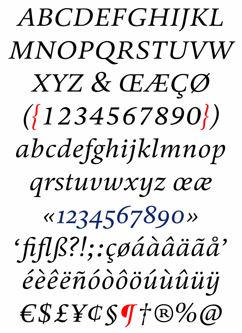 DTL Valiance Text Regular Italic